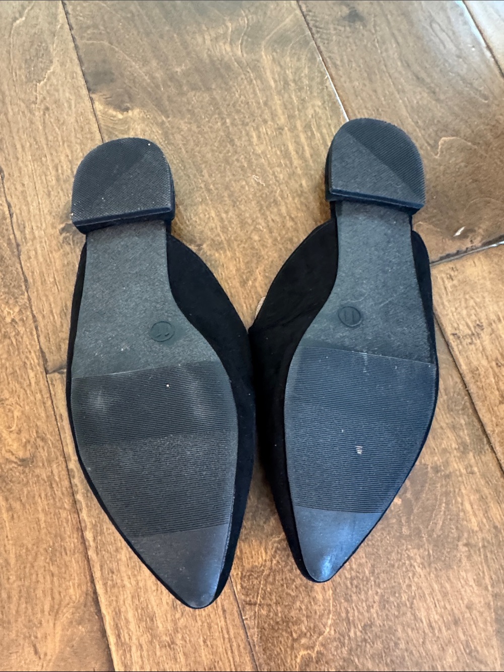 a new day Black Suede Pointed Toe Slip-On Mules - Picture 2 of 2